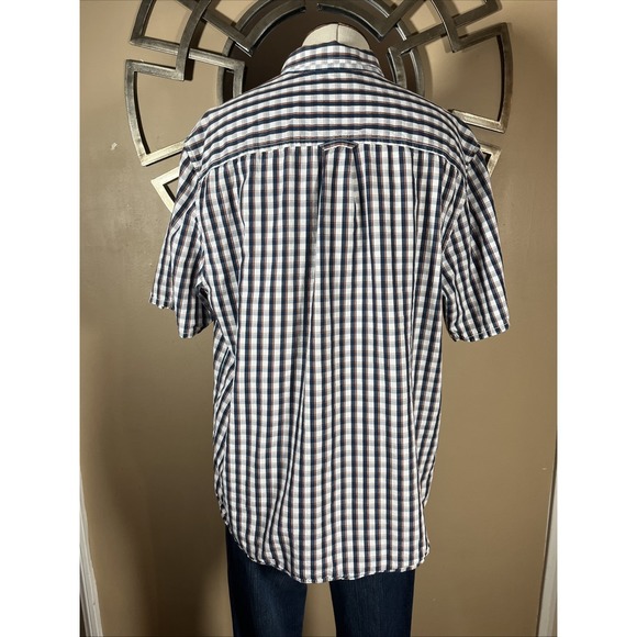 Tommy Bahama Jeans Men's Island Modern Fit Plaid Short Sleeve Shirt Size L - Picture 4 of 6